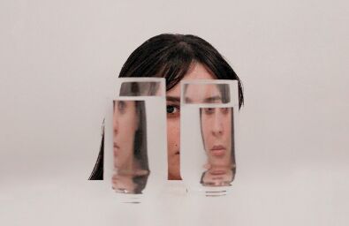 abstract view of a woman's face