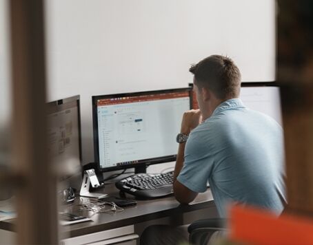 man working on digital marketing