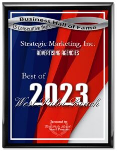 Strategic Marketing best of 2023 west palm beach hall of fame