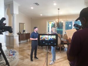 Our Media Director Kendal Plume on the scene with Stanley Steemer for a commercial shoot.